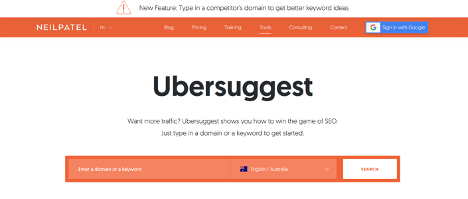 Using Ubersuggest, a great small business SEO tool
