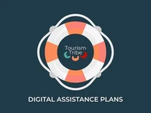 Tourism Tribe logo with life ring design and Digital Assistance Plans text.