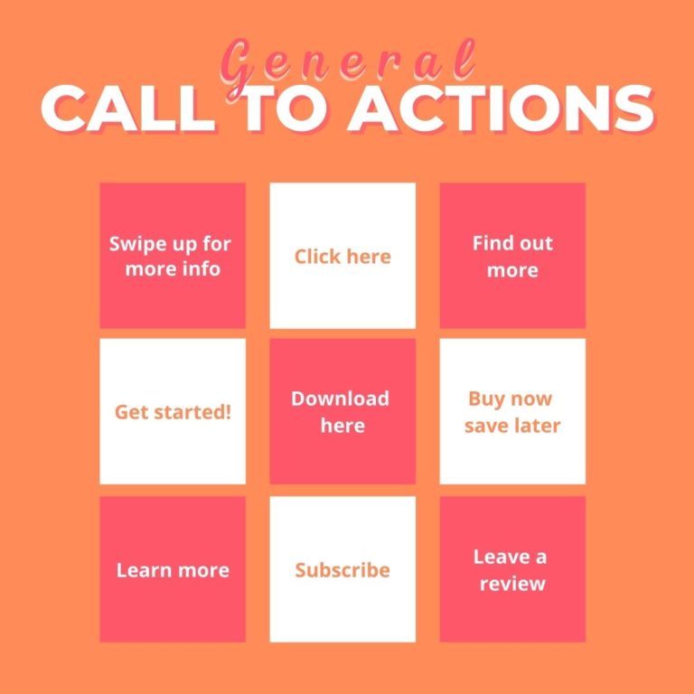 Create a list of Effective Call to Actions