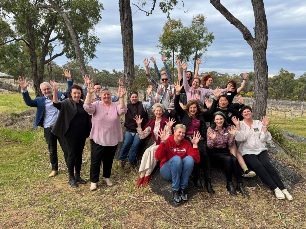 Liz Ward with the Granite Belt Wine and Tourism 'Social Media in the Age of AI' workshop series participants.