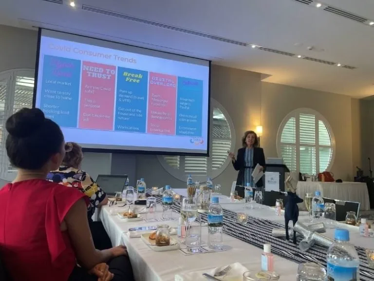 Liz presenting a traiing workshop