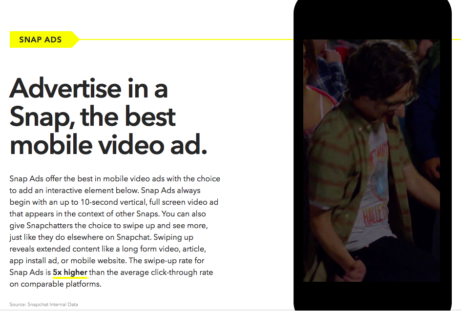 Snapchat: Advertise in a Snap