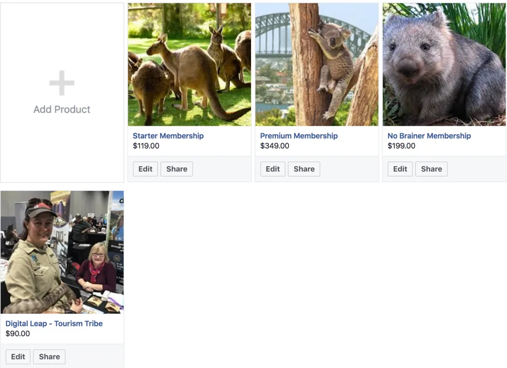 Tourism Tribe - Facebook - Products