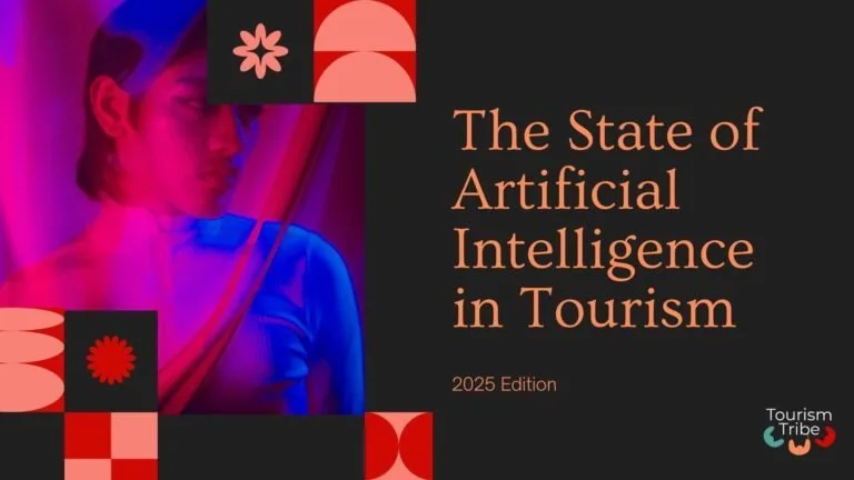 The State of Artificial Intelligence in Tourism 2025 Edition cover with Tourism Tribe logo.