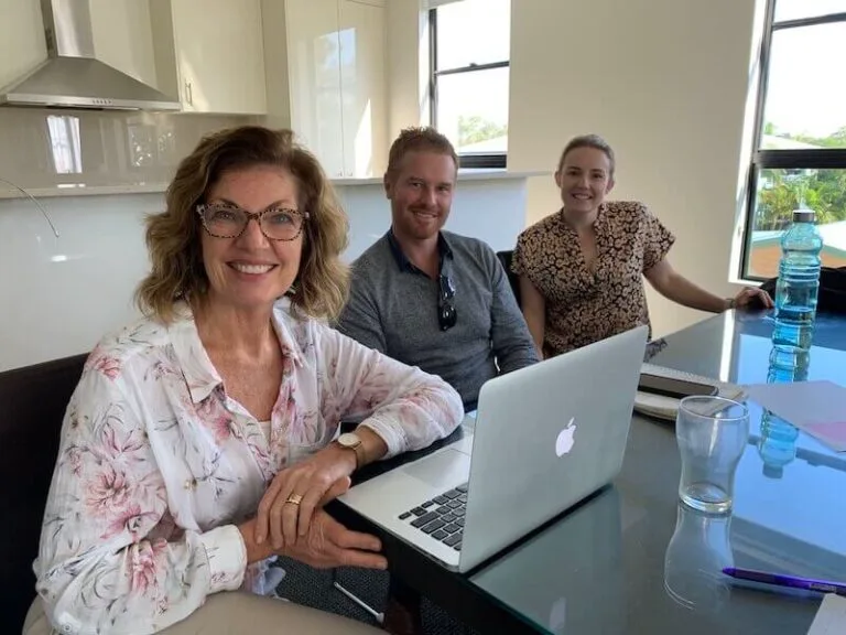 Liz coaching a tourism business operator one-on-one