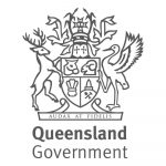 queensland government logo greyscale