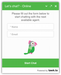 tawk.to live chat example