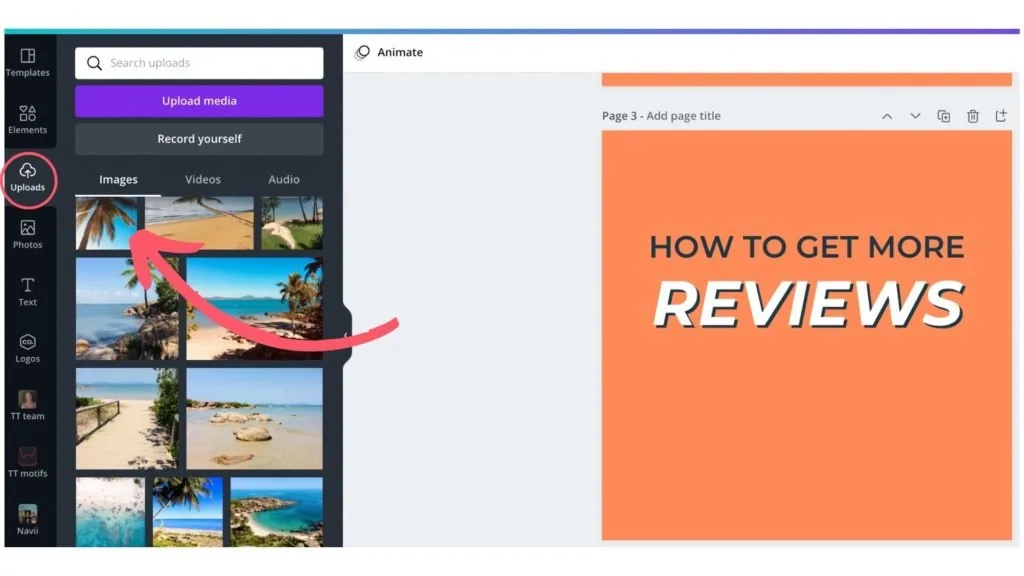 upload images on Canva, learn how to upload images on Canva